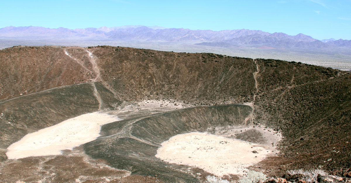 Inside the Amboy Crater, Mojave Desert