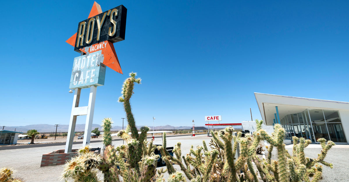 Roy's Motel & Café Sign and Café Restaurant