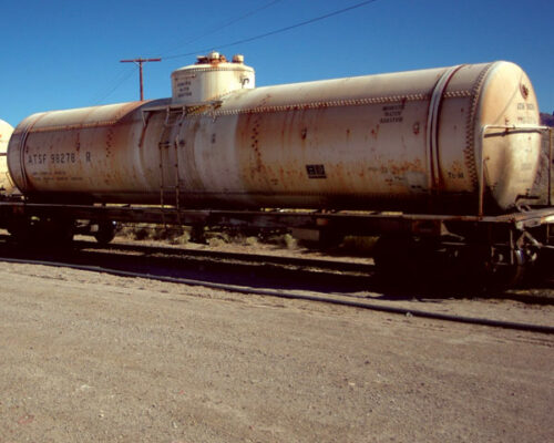 Water Tank Delivered By Train in Amboy California